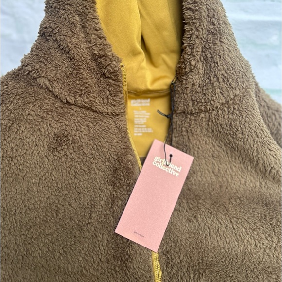 GIRLFRIEND COLLECTIVE Dark Olive Recycled Half-Zip
Fleece SIZE Large NWT $128 - Picture 6 of 6